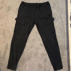 Black Hollister joggers